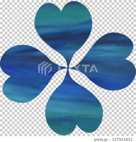 美麗的水彩四葉草圖示圖像插圖 137915852