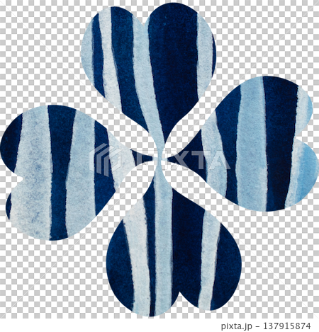 美麗的水彩四葉草圖示圖像插圖 137915874