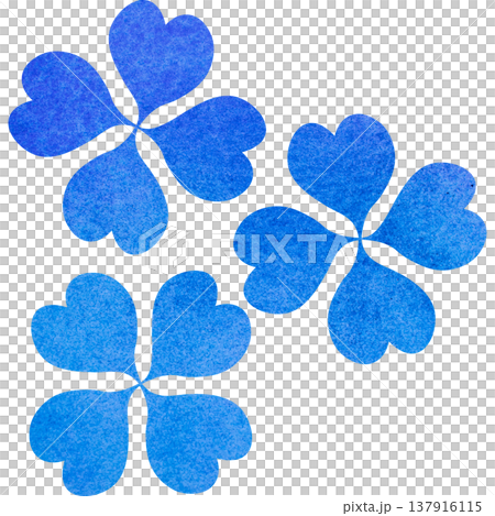Beautiful watercolor four-leaf clover icon image illustration 137916115