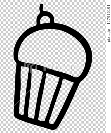 Hand drawn cupcake with cherry outline for sweet dessert, bakery, vegan, pastry, cake shop, menu, cafe, recipe, restaurant, baking book, department store, gourmet, sticker, office snack, lunch Hand drawn cupcake with cherry outline for sweet dessert, bakery, vegan, pastry, cake shop, menu, cafe, recipe, restaurant, baking book, department store, gourmet, sticker, office snack, lunch 137916191
