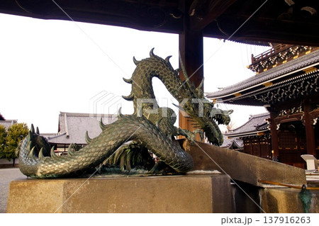 京都府　東本願寺・手水屋形の竜　京都市 下京区 常葉町　2022年2月 137916263