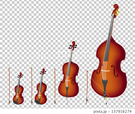Violin family icon set 137916274