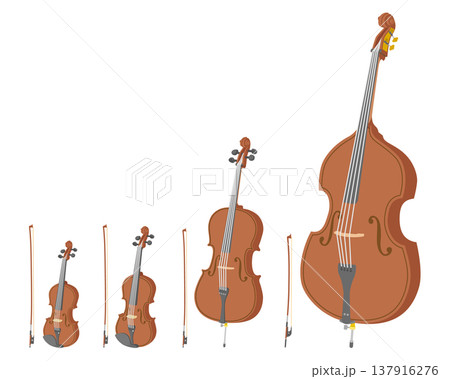 バイオリン属のアイコンセット 137916276