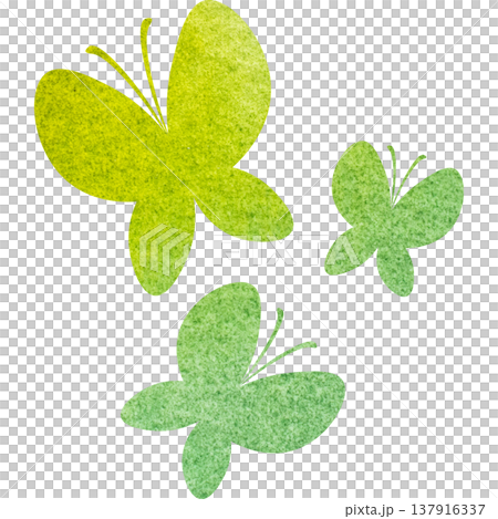 綺麗な水彩模様の蝶のアイコンのイメージのイラスト 137916337