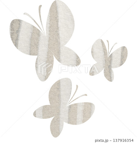 綺麗な水彩模様の蝶のアイコンのイメージのイラスト 137916354