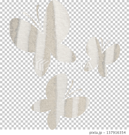 綺麗な水彩模様の蝶のアイコンのイメージのイラスト 137916354