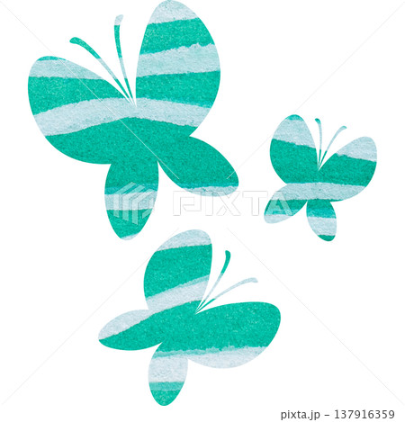 綺麗な水彩模様の蝶のアイコンのイメージのイラスト 137916359