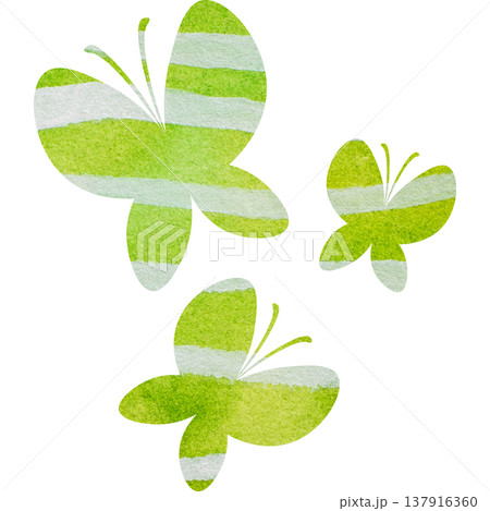 綺麗な水彩模様の蝶のアイコンのイメージのイラスト 137916360
