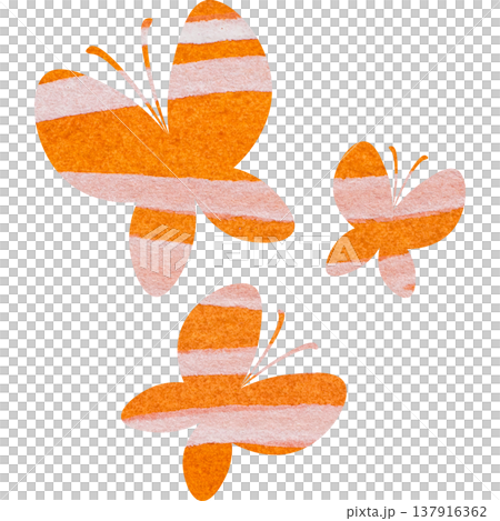 綺麗な水彩模様の蝶のアイコンのイメージのイラスト 綺麗な水彩模様の蝶のアイコンのイメージのイラスト 137916362