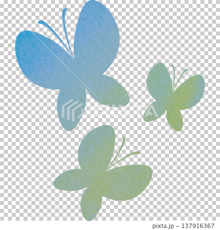 美麗的水彩蝴蝶圖示圖像插圖 137916367