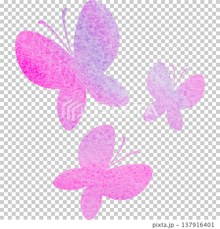 綺麗な水彩模様の蝶のアイコンのイメージのイラスト 137916401