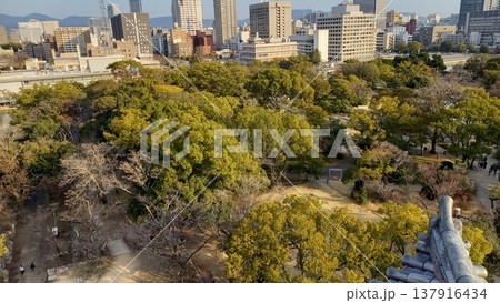 広島城 天守閣からの眺め 広島城 天守閣からの眺め 137916434
