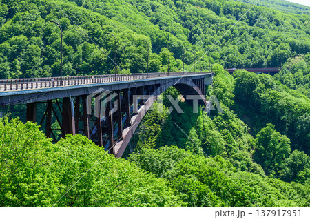 初夏の城ヶ倉大橋 青森県 初夏の城ヶ倉大橋 青森県 137917951