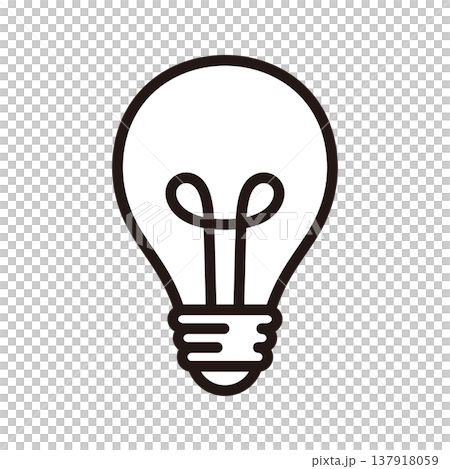 A simple lightbulb icon representing inspiration, painted white. A simple lightbulb icon representing inspiration, painted white. 137918059