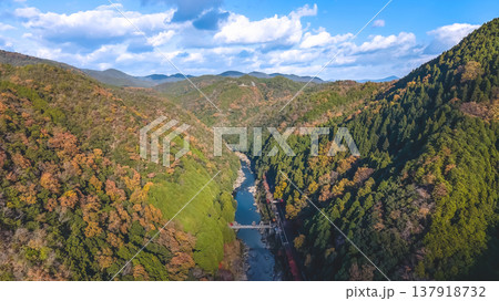 NOV 28 2025 Hozukyo Torokko Station Scenic Railway In Kyoto 137918732