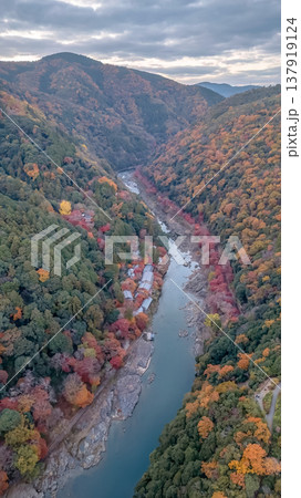 NOV 28 2025 Scenic River Gorge of Rankyo in Kyoto 137919124