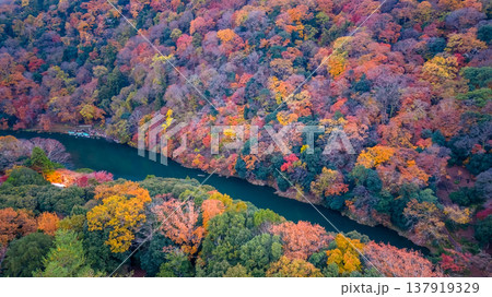 NOV 28 2025 Scenic River Gorge of Rankyo in Kyoto 137919329