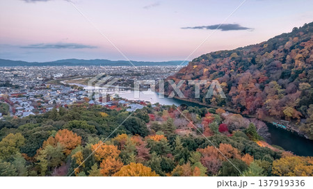 NOV 28 2025 Scenic River Gorge of Rankyo in Kyoto NOV 28 2025 Scenic River Gorge of Rankyo in Kyoto 137919336