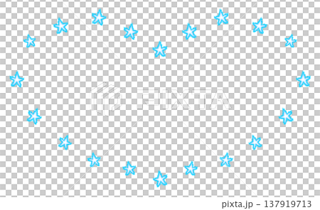 Burning Star Heart Frame_Blue 137919713