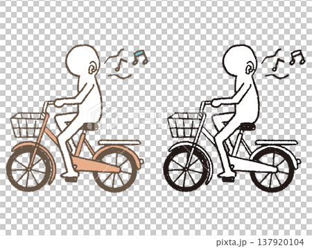 People who ride bicycles while listening to music People who ride bicycles while listening to music 137920104
