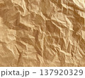 Crumpled brown kraft paper texture background for eco-friendly design 137920329