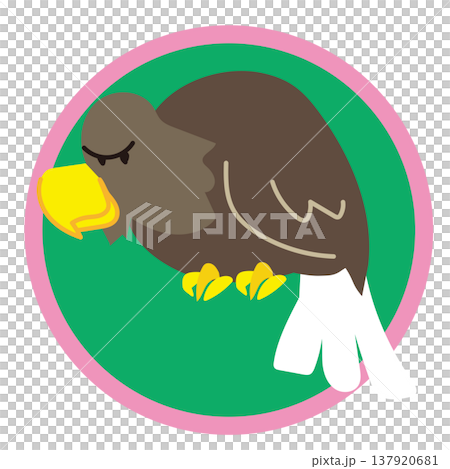 親しみやすいワシのミニマル動物イラスト 親しみやすいワシのミニマル動物イラスト 137920681