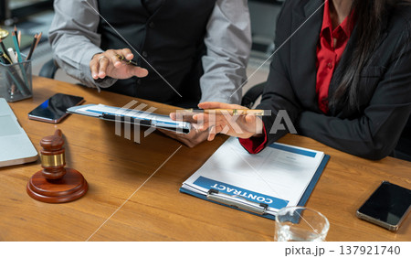legal and corporate consultation concept focusing on law, advice, and business agreements. 137921740