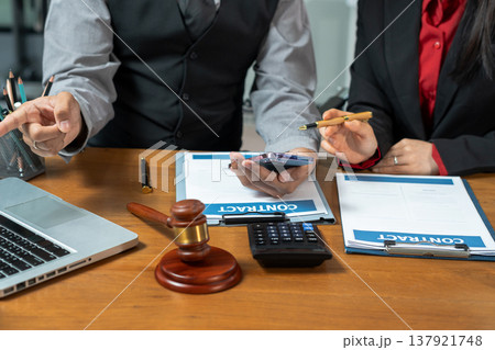 legal and corporate consultation concept focusing on law, advice, and business agreements. 137921748
