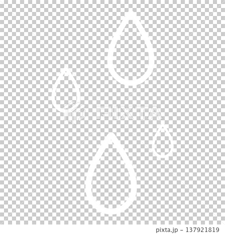 一幅簡單的白色雨滴插圖。 一幅簡單的白色雨滴插圖。 137921819