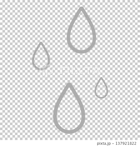 グレーの雫のシンプルなイラスト グレーの雫のシンプルなイラスト 137921822