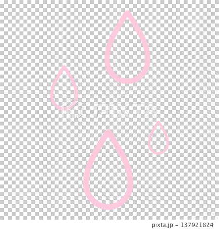 A simple illustration of a light pink teardrop. A simple illustration of a light pink teardrop. 137921824