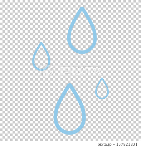 A simple illustration of a light blue raindrop. A simple illustration of a light blue raindrop. 137921831