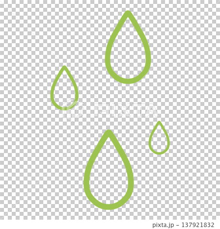 一幅淺綠色雨滴的簡單插圖。 137921832