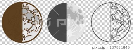 First quarter moon 137921949