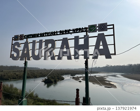 ネパール チトワン国立公園が見える川 写真スポット ネパール チトワン国立公園が見える川 写真スポット 137921974