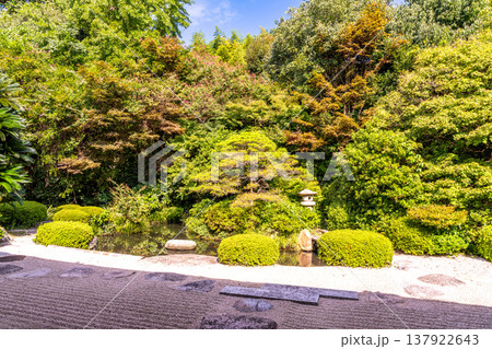 松江藩主松平家菩提寺・月照寺の秋の風景　島根県松江市 137922643