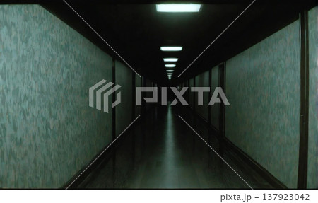 ホラーな廊下の背景素材 137923042