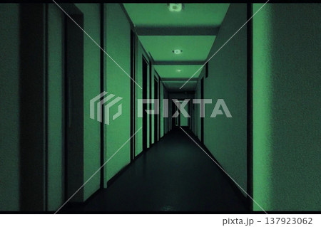 ホラーな廊下の背景素材 137923062