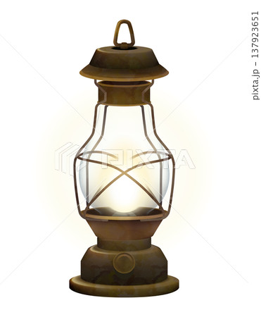 古ぼけたランタンのイラスト 137923651