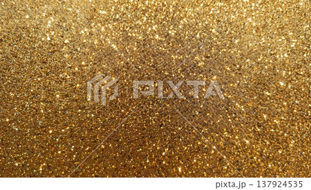 《AI画像》キラキラの金色背景 137924535
