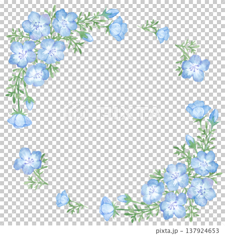 水彩粉蝶花畫框 水彩粉蝶花畫框 137924653