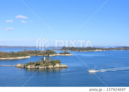 宮城県・七ヶ浜町・多聞山展望公園から眺める松島の景色 137924697