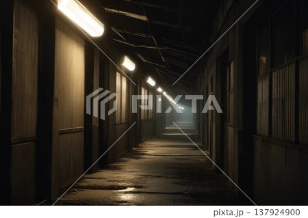 ホラーな廊下の背景素材 ホラーな廊下の背景素材 137924900