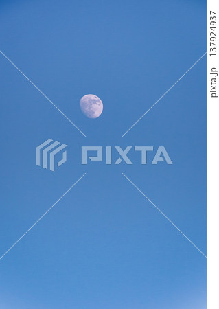 青空に浮かぶ月 137924937