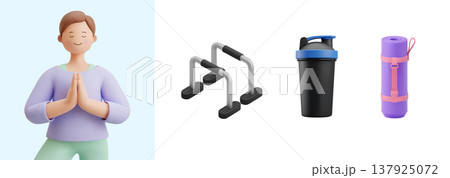 3D character with a professional job 137925072