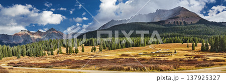 Panoramic view from Lizard Head Pass in Colorado, USA 137925327
