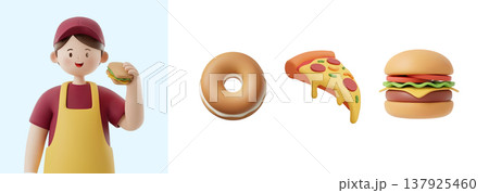 3D character with a professional job 137925460