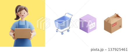 3D character with a professional job 3D character with a professional job 137925461