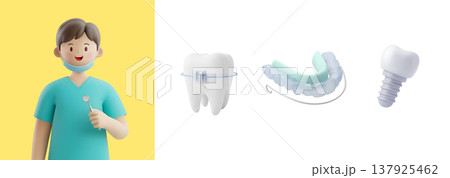 3D character with a professional job 3D character with a professional job 137925462