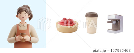 3D character with a professional job 137925468